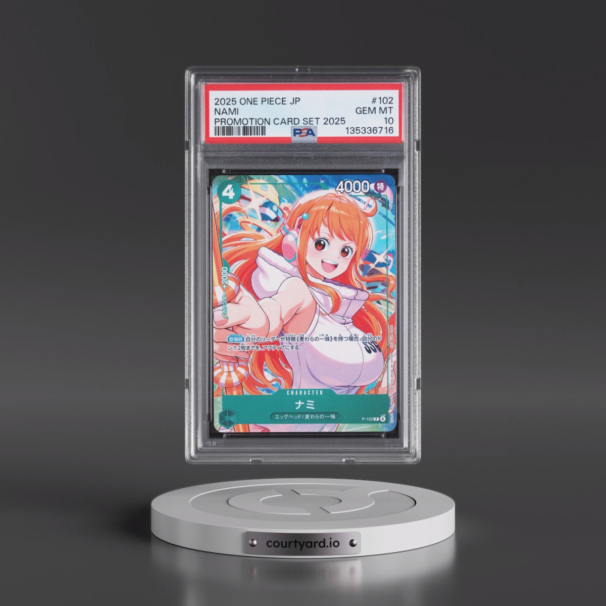 2025 One Piece Japanese Promotion Card Set 2025 #102 Nami (PSA 10 GEM MINT)