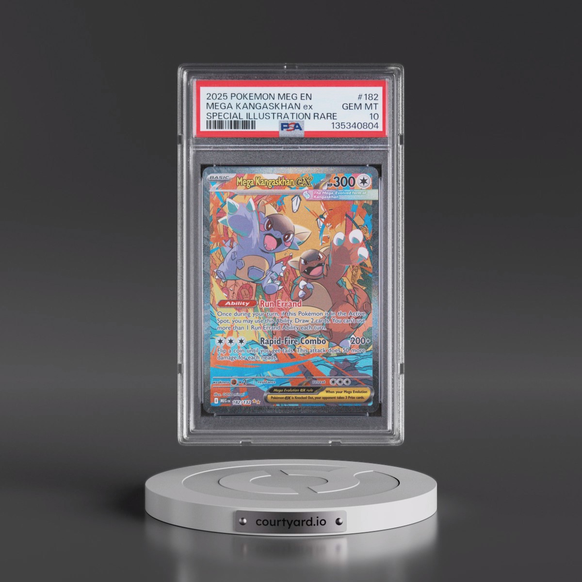 2025 Pokémon Meg EN-Mega Evolution #182 Mega Kangaskhan EX - Holo Special Illustration Rare (PSA 10 GEM MINT)