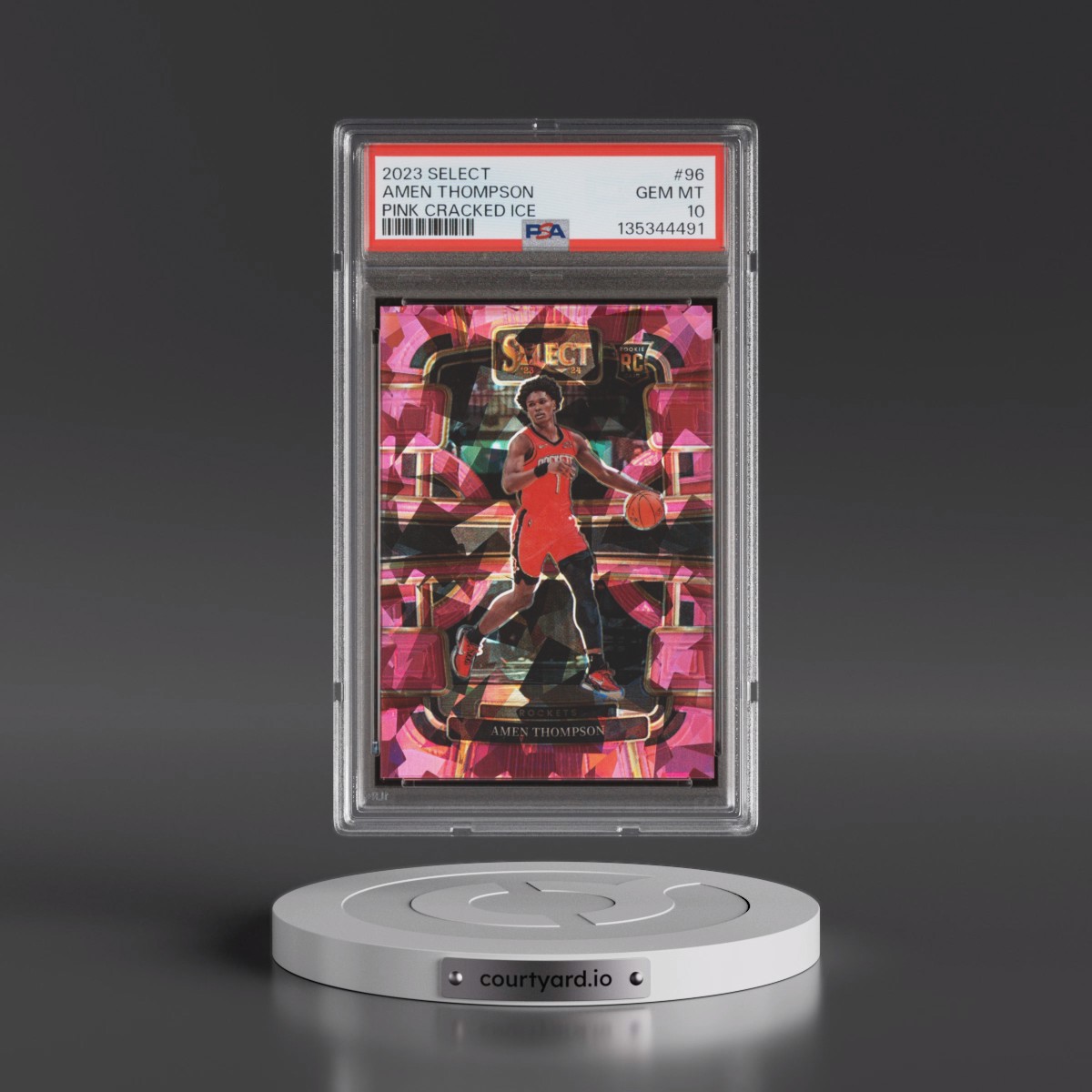 2023 Panini Select Amen Thompson - Pink Cracked Ice #96 PSA 10
