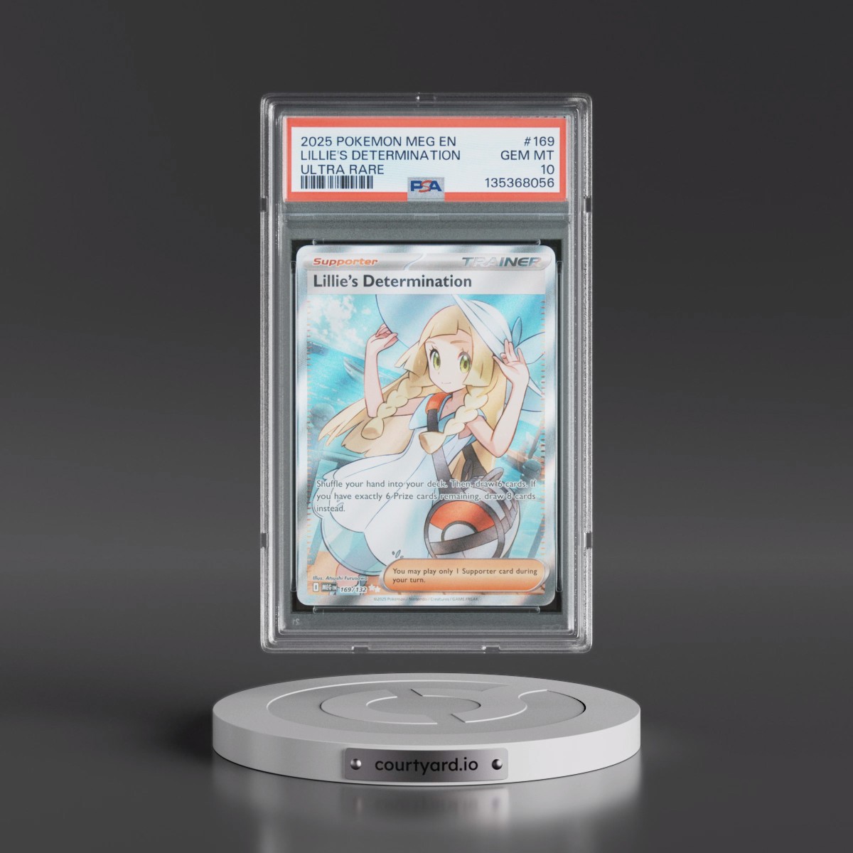 2025 Pokémon Meg EN-Mega Evolution #169 Lillie's Determination - Ultra Rare (PSA 10 GEM MINT)