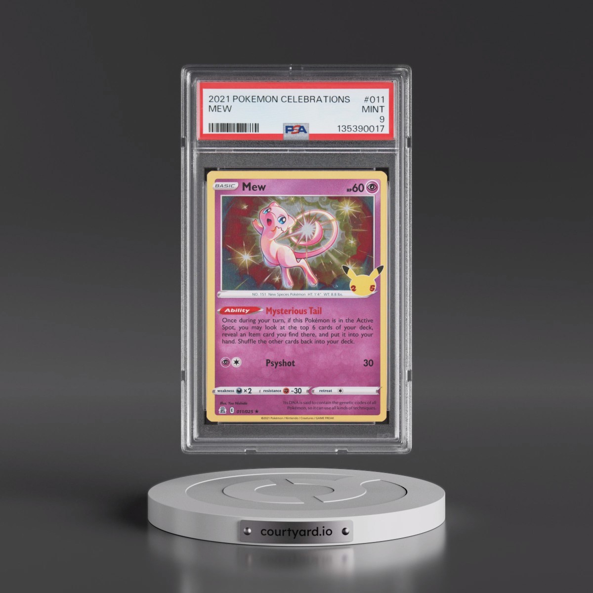 2021 Pokémon Celebrations #011 Mew (PSA 9 MINT)