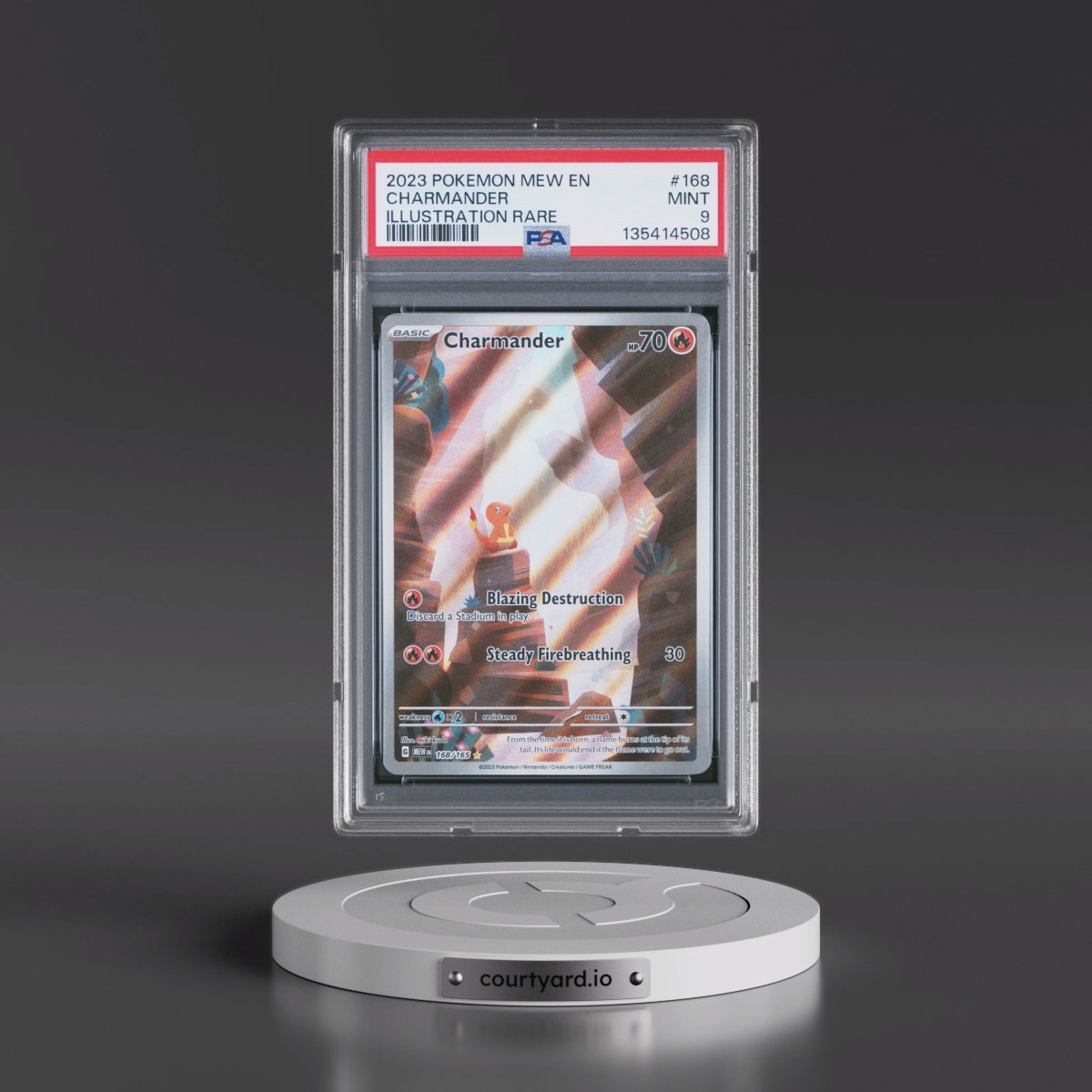 2023 Pokémon Mew EN-151 #168 Charmander - Illustration Rare (PSA 9 MINT)