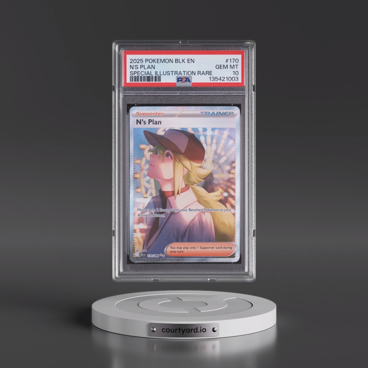 2025 Pokémon Blk EN-Black Bolt #170 N's Plan - Special Illustration Rare (PSA 10 GEM MINT)