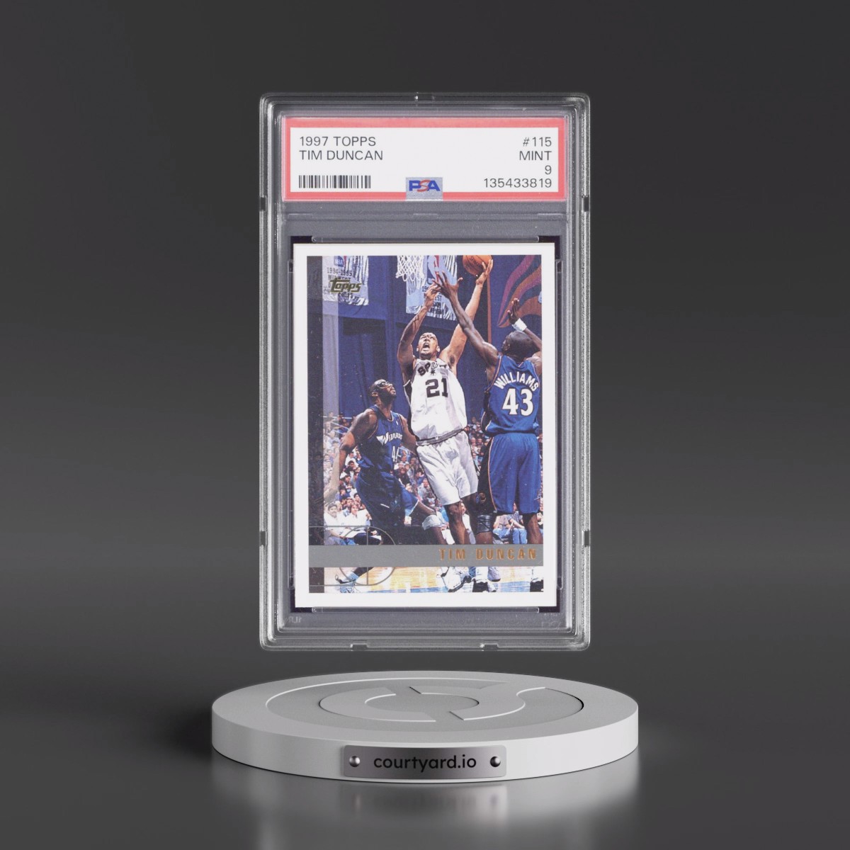1997 Topps #115 Tim Duncan (PSA 9 MINT)
