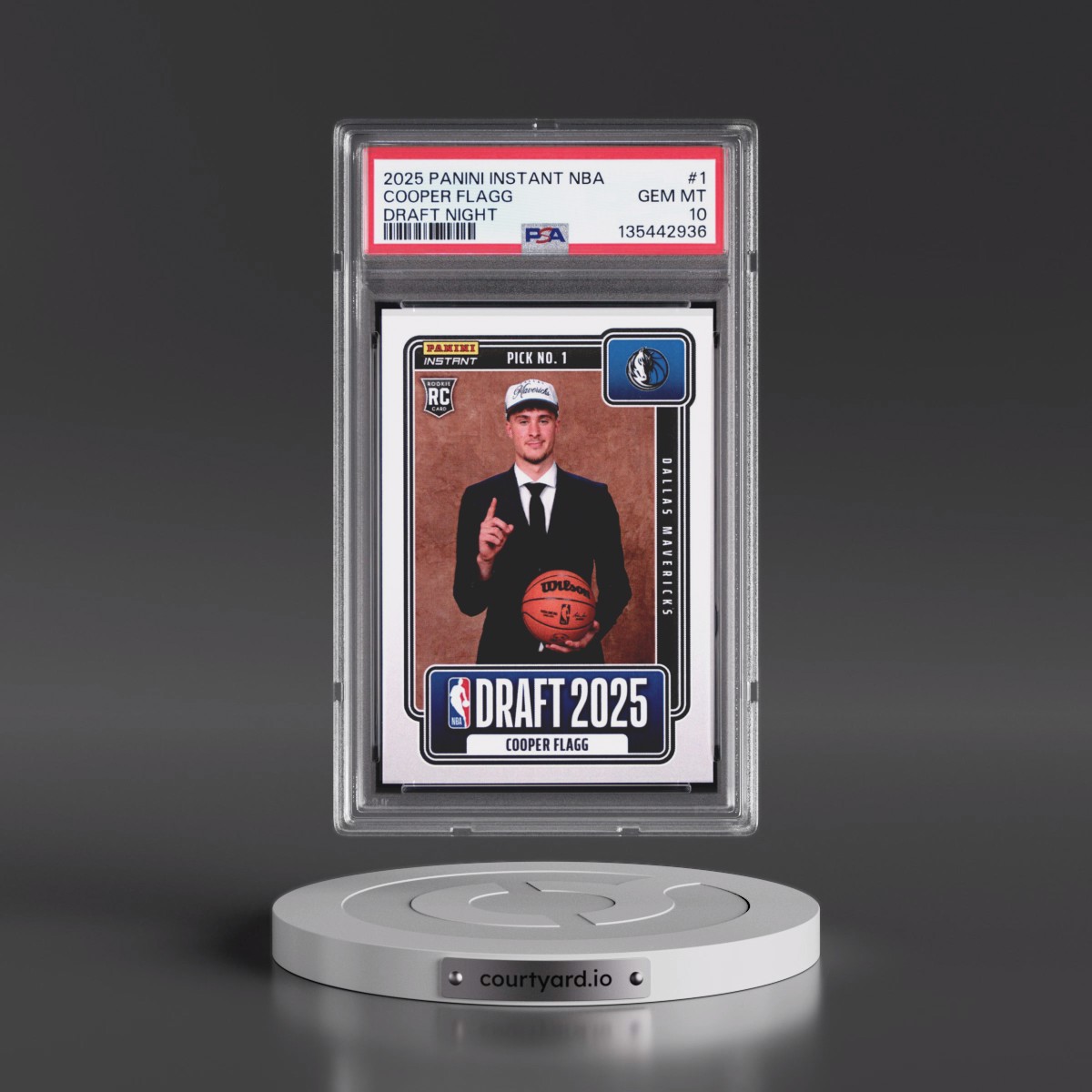 2025 Panini Instant NBA Draft Night #1 Cooper Flagg (PSA 10 GEM MINT)