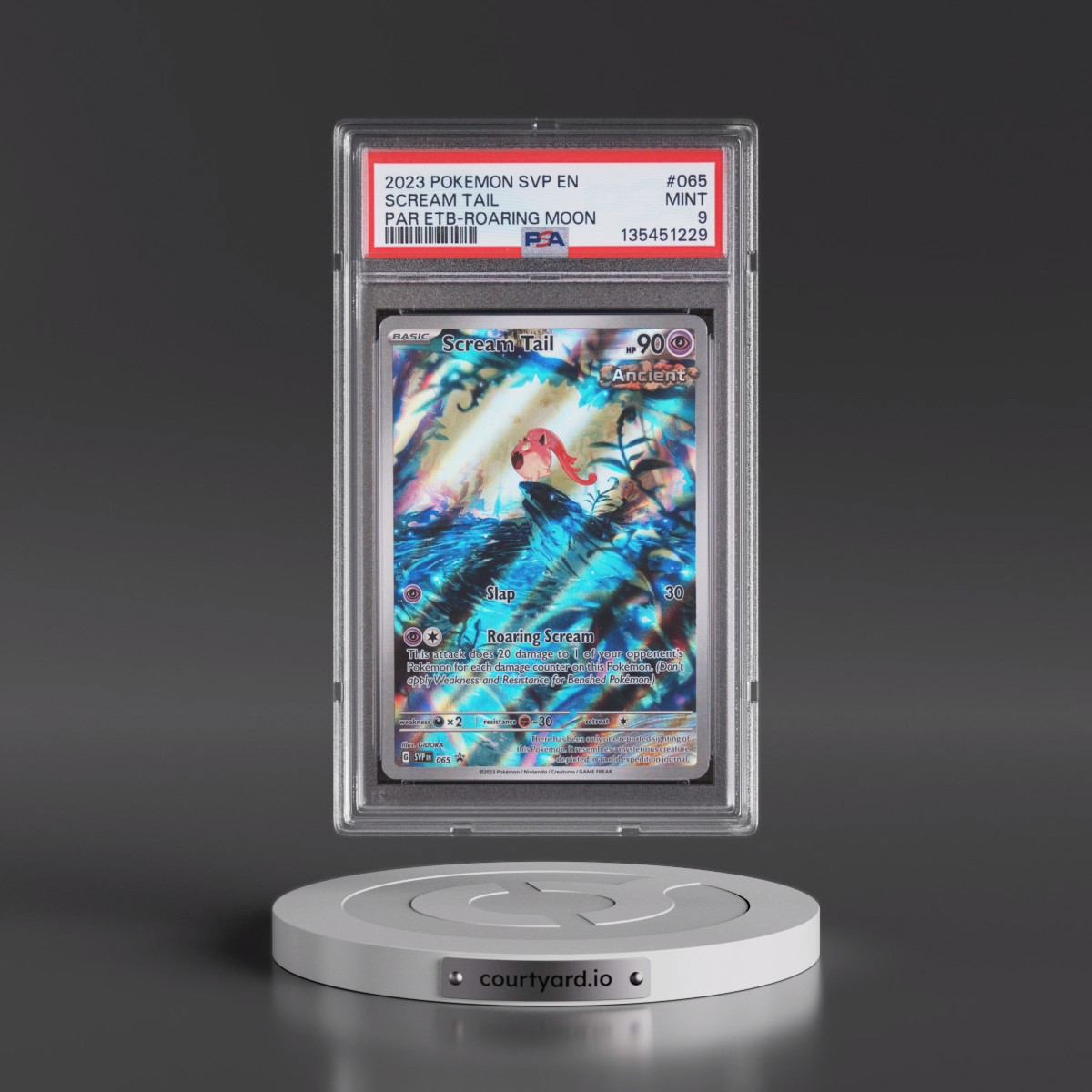2023 Pokémon Svp EN-SV Black Star Promo #065 Scream Tail - Paradox Rift Elite Trainer Box-Roaring Moon (PSA 9 MINT)