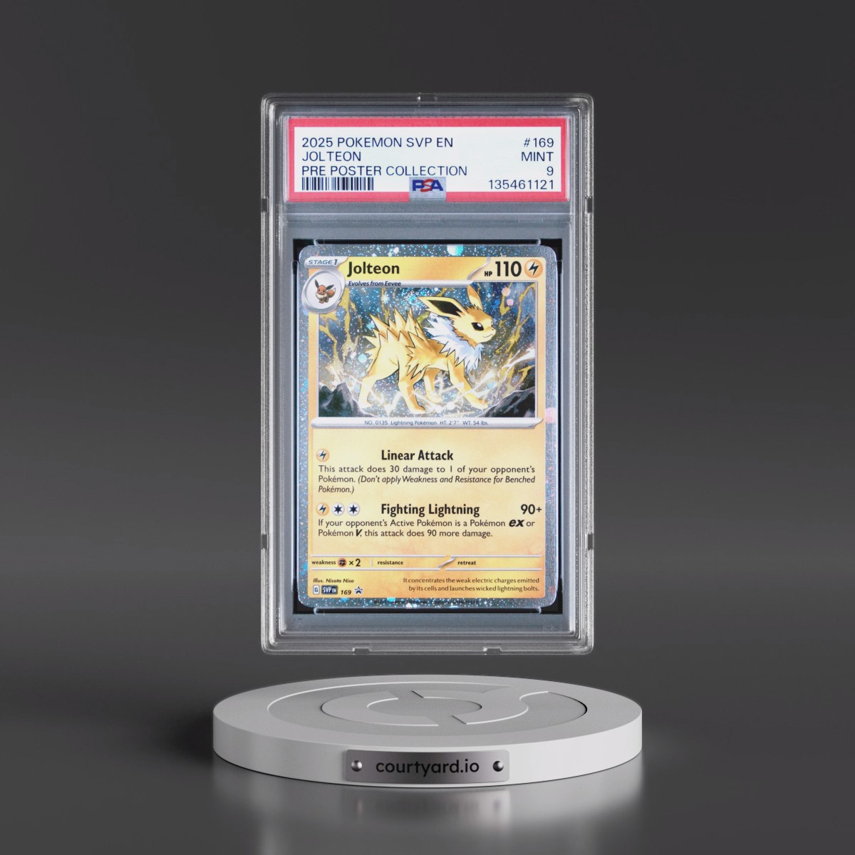 2025 Pokémon Svp EN-SV Black Star Promo #169 Jolteon - Prismatic Evolutions Poster Collection (PSA 9 MINT)