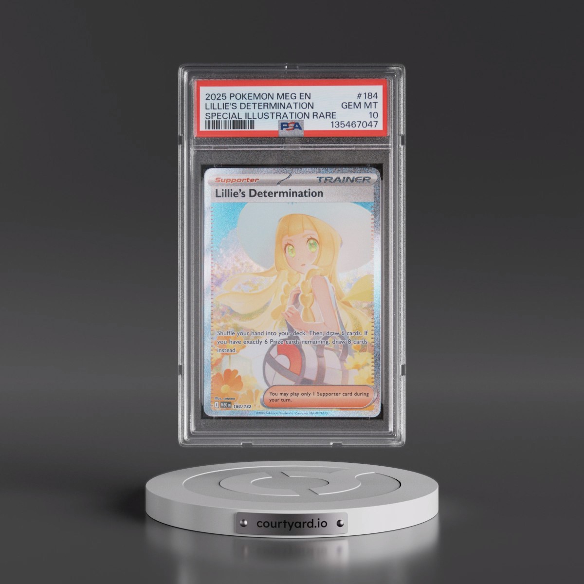 2025 Pokémon Meg EN-Mega Evolution #184 Lillie's Determination - Special Illustration Rare (PSA 10 GEM MINT)