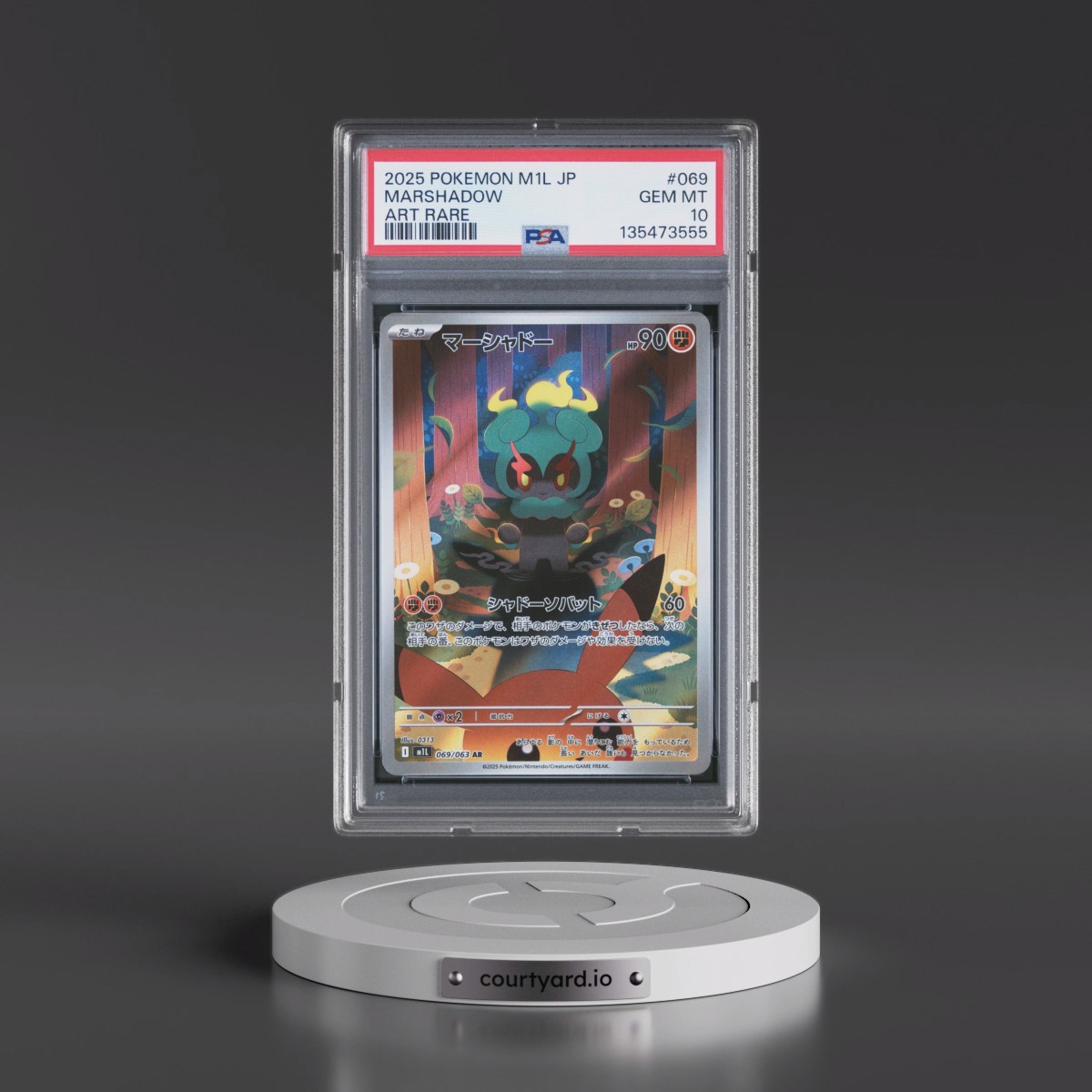 2025 Pokémon M1l-Mega Brave #069 Marshadow - Art Rare (PSA 10 GEM MINT)