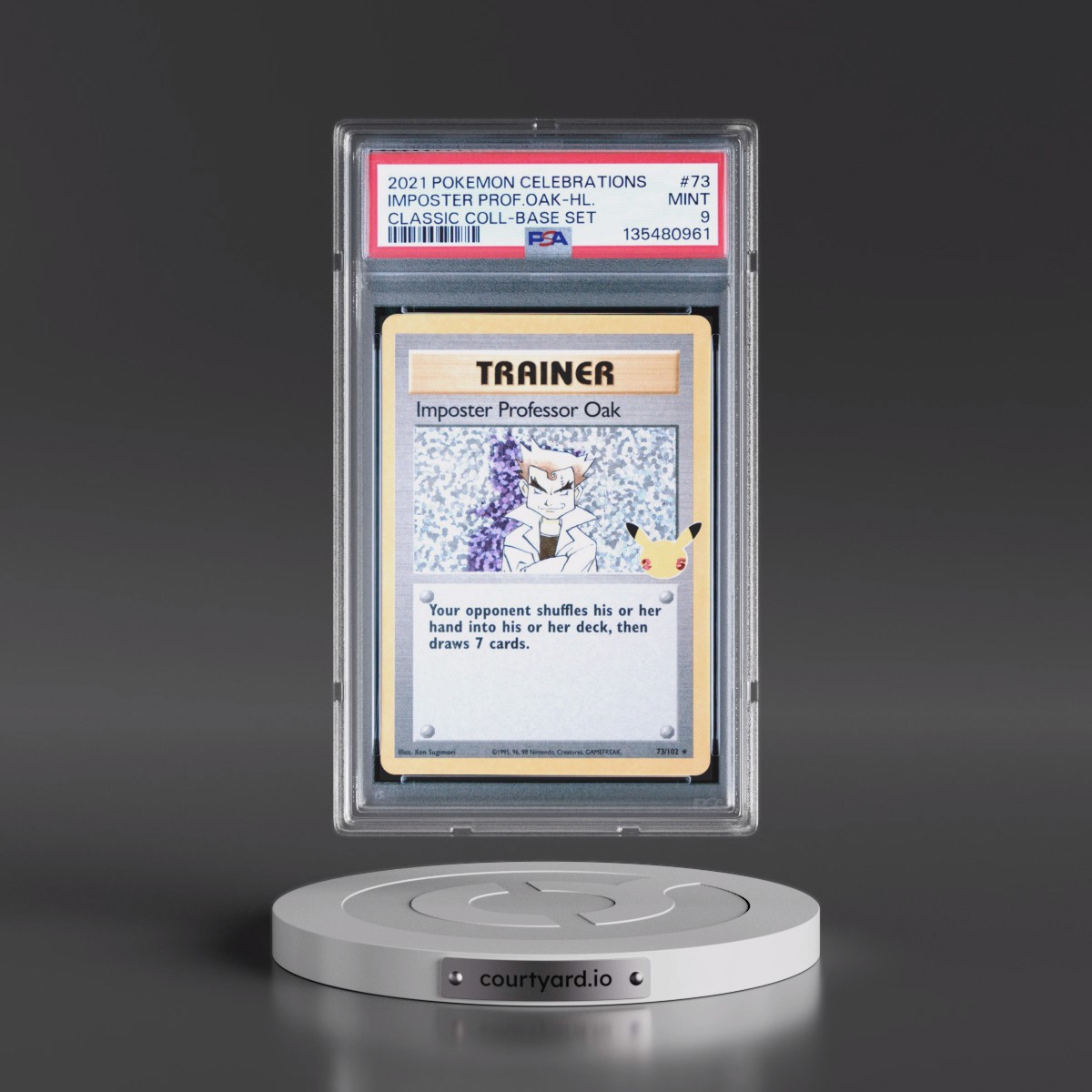 2021 Pokémon Celebrations Classic Collection #73 Imposter Professor Oak - Holo (PSA 9 MINT)