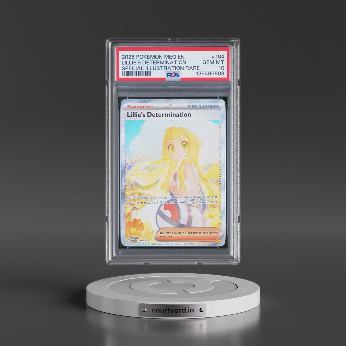 2025 Pokémon Meg EN-Mega Evolution #184 Lillie's Determination - Special Illustration Rare (PSA 10 GEM MINT)