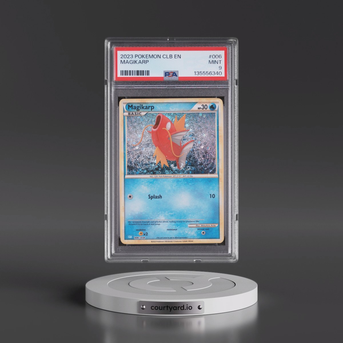 2023 Pokémon Clb-Trading Card Game Classic Blastoise & Suicune EX Deck #006 Magikarp (PSA 9 MINT)