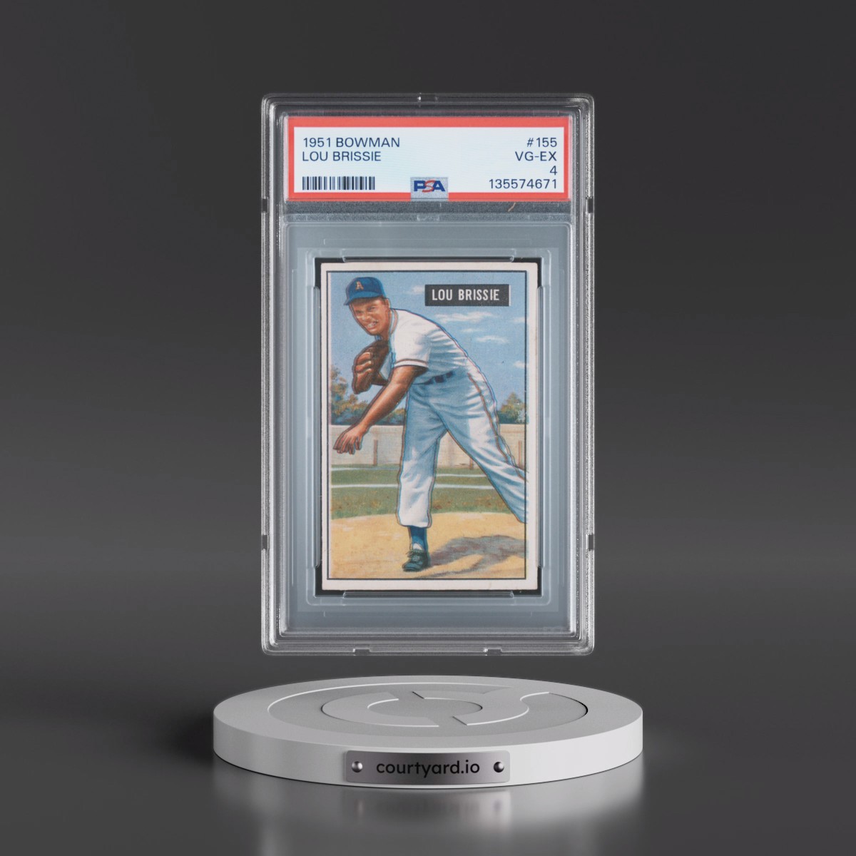 1951 Bowman #155 Lou Brissie (PSA 4 VG-EX)