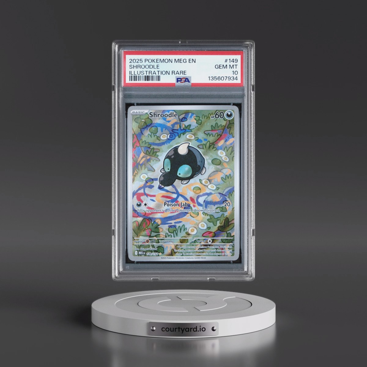 2025 Pokémon Meg EN-Mega Evolution #149 Shroodle - Illustration Rare (PSA 10 GEM MINT)