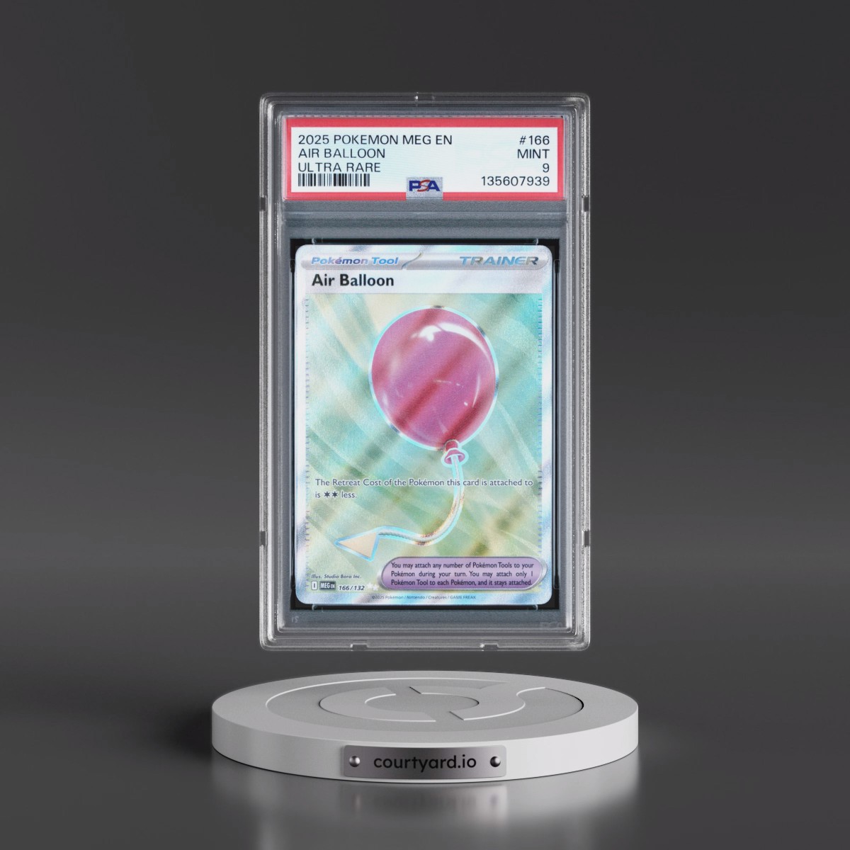 2025 Pokémon Meg EN-Mega Evolution #166 Air Balloon - Ultra Rare (PSA 9 MINT)