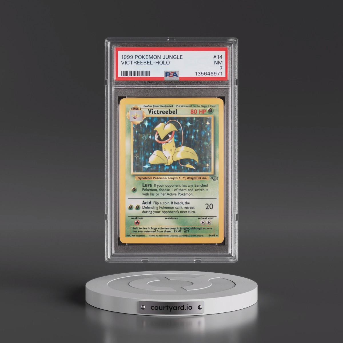 1999 Pokémon Jungle #14 Victreebel - Holo (PSA 7 NM)