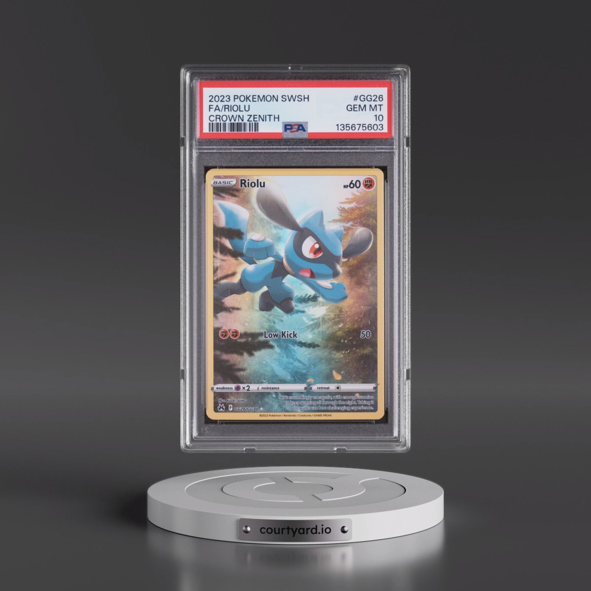 2023 Pokémon Sword and Shield Crown Zenith #GG26 Riolu - Full Art (PSA 10 GEM MINT)