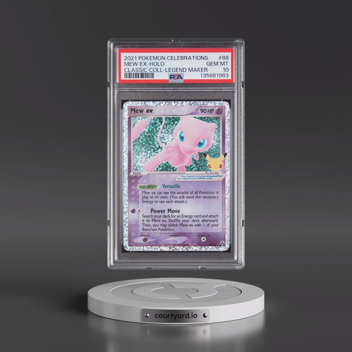 2021 Pokémon Celebrations Classic Collection #88 Mew EX - Holo Holo (PSA 10 GEM MINT)