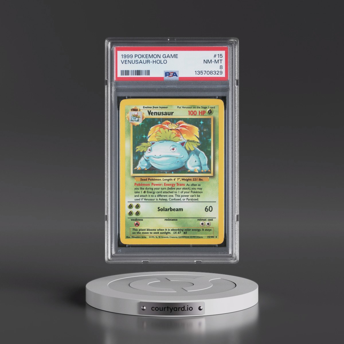 1999 Pokémon Game #15 Venusaur - Holo (PSA 8 NM-MT)