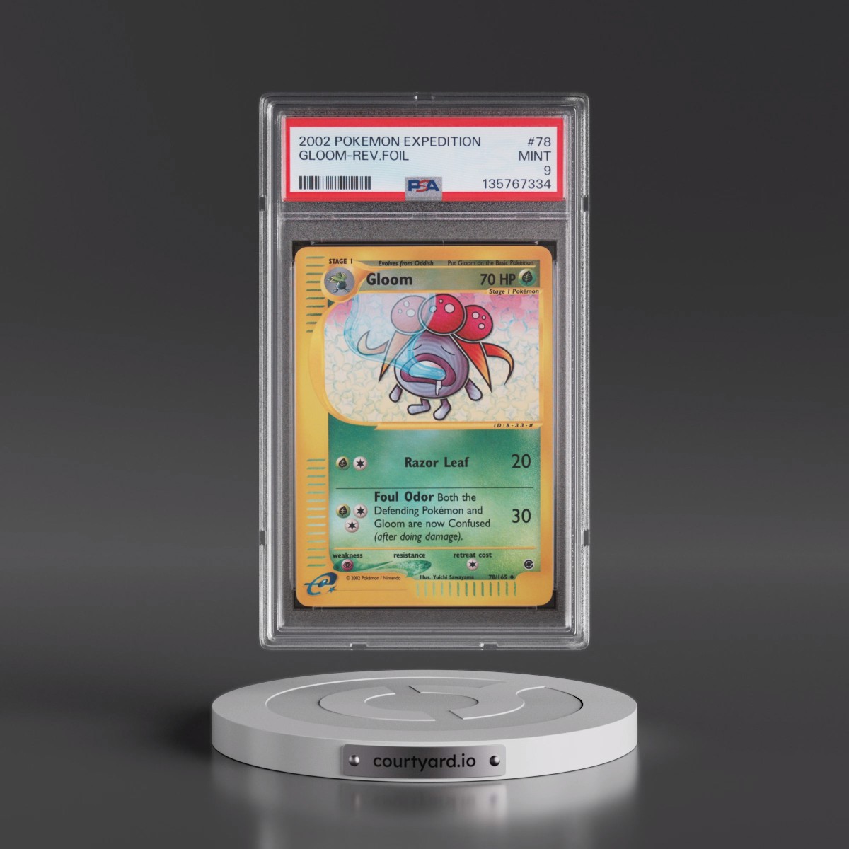 2002 Pokémon Expedition #78 Gloom - Reverse Foil (PSA 9 MINT)