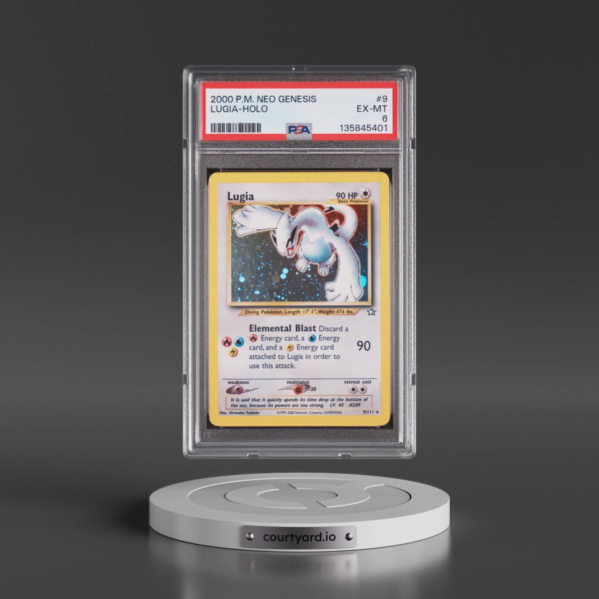 2000 Pokémon Neo Genesis #9 Lugia - Holo (PSA 6 EX-MT)