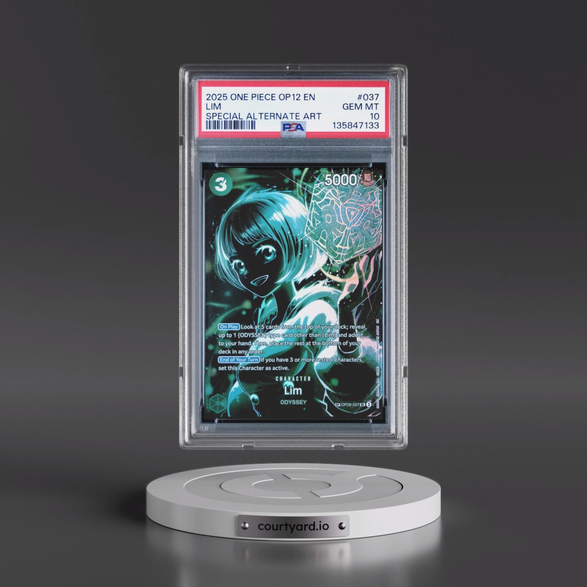 2025 One Piece OP12-Legacy of the Master #037 Lim - Special Alternate Art (PSA 10 GEM MINT)