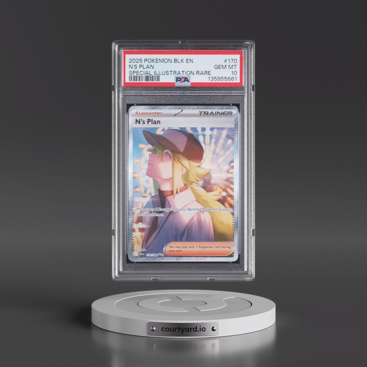 2025 Pokémon Blk EN-Black Bolt #170 N's Plan - Special Illustration Rare (PSA 10 GEM MINT)