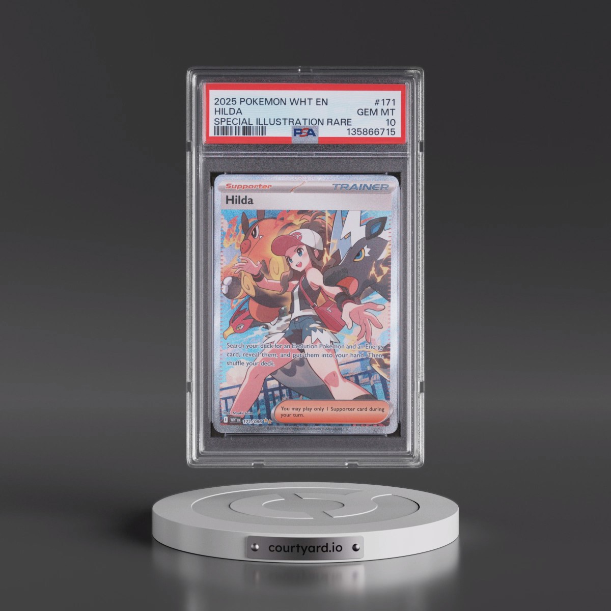 2025 Pokémon Wht EN-White Flare #171 Hilda - Special Illustration Rare (PSA 10 GEM MINT)