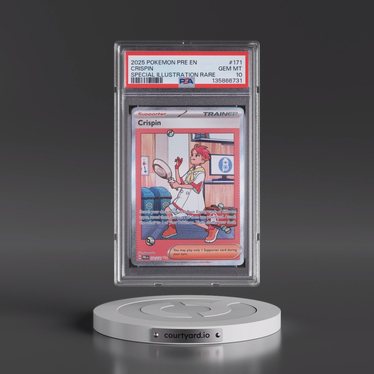 2025 Pokémon Pre EN-Prismatic Evolutions #171 Crispin - Special Illustration Rare (PSA 10 GEM MINT)
