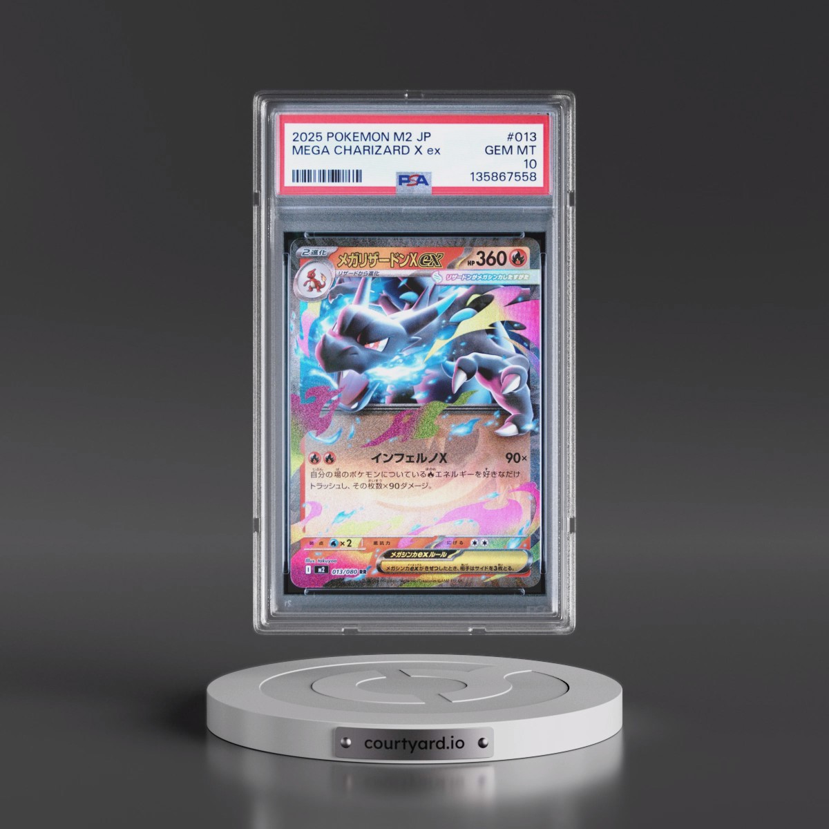 2025 Pokémon M2-Inferno X #013 Mega Charizard X EX - Holo (PSA 10 GEM MINT)