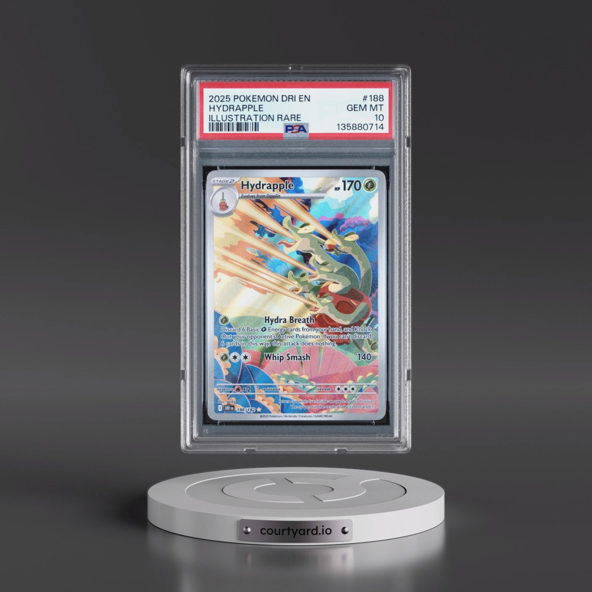 2025 Pokémon Dri EN-Destined Rivals #188 Hydrapple - Illustration Rare (PSA 10 GEM MINT)