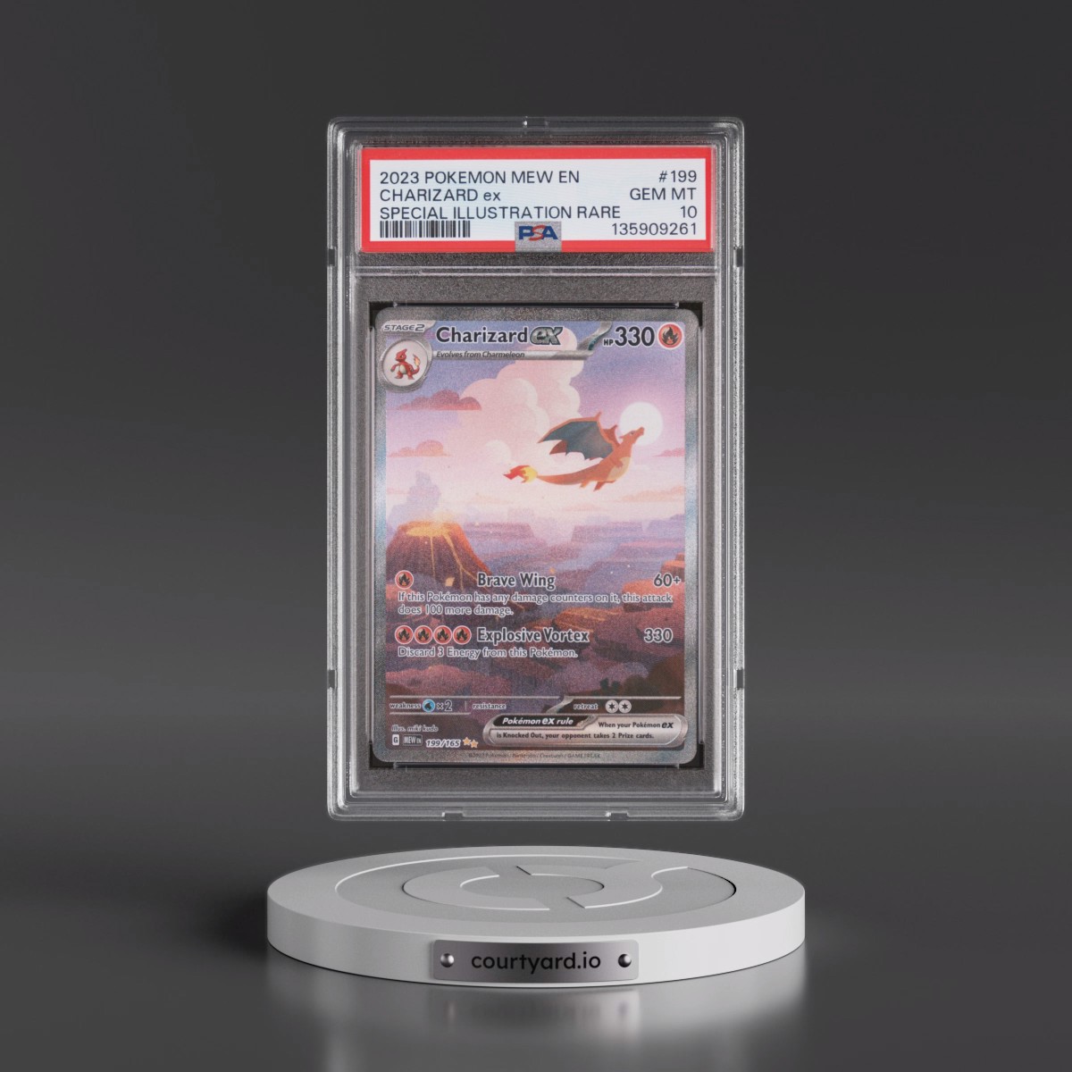 2023 Pokémon Mew EN-151 #199 Charizard EX - Holo Special Illustration Rare (PSA 10 GEM MINT)