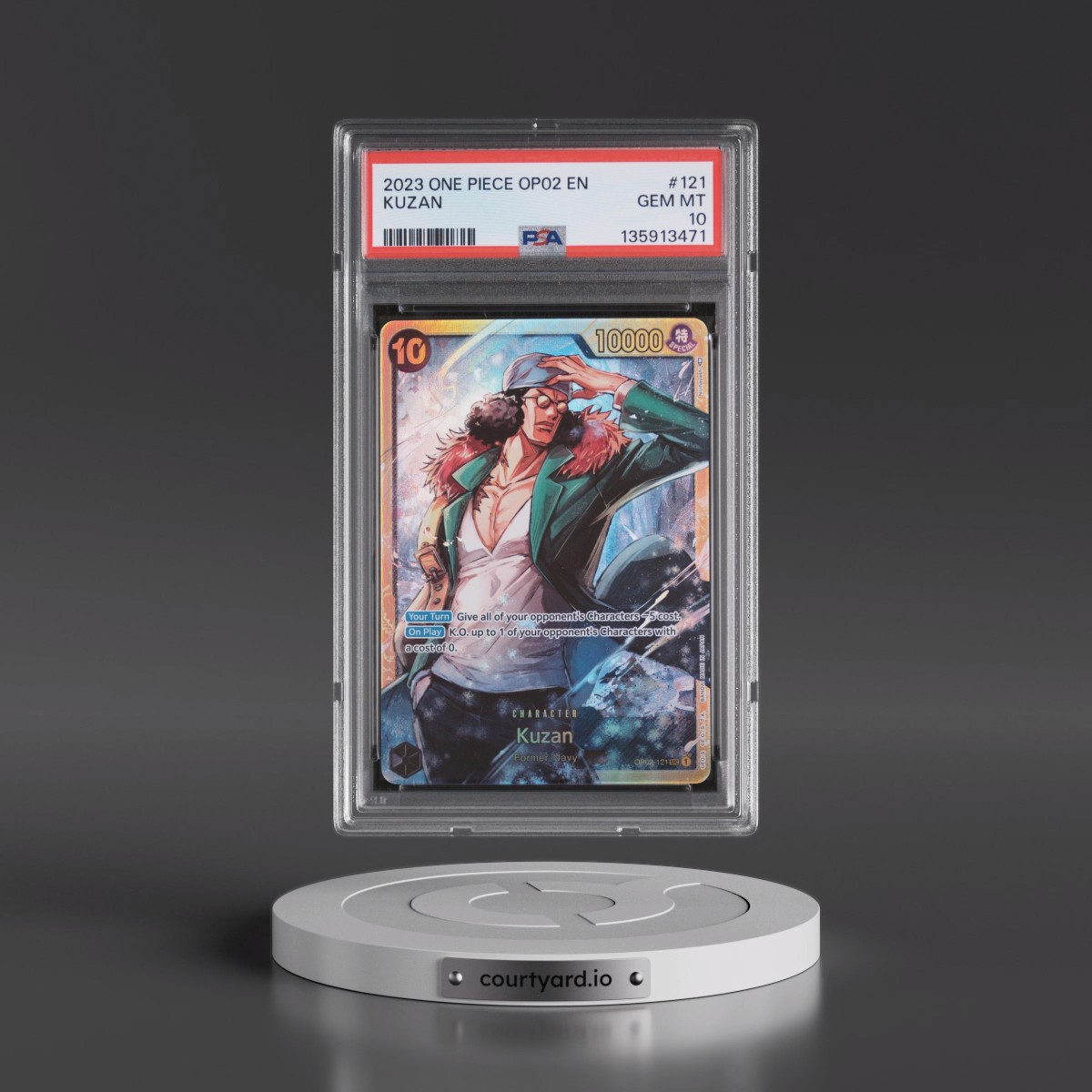 2023 One Piece Paramount War #121 Kuzan (PSA 10 GEM MINT)