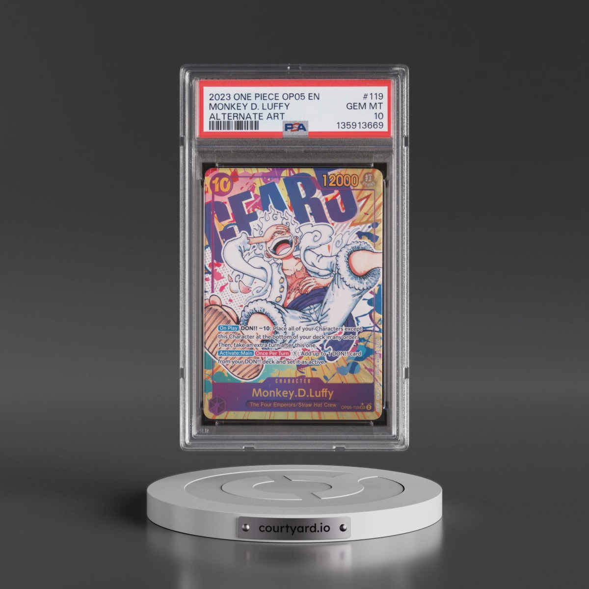 2023 One Piece Awakening of the New Era #119 Monkey D. Luffy - Alternate Art (PSA 10 GEM MINT)