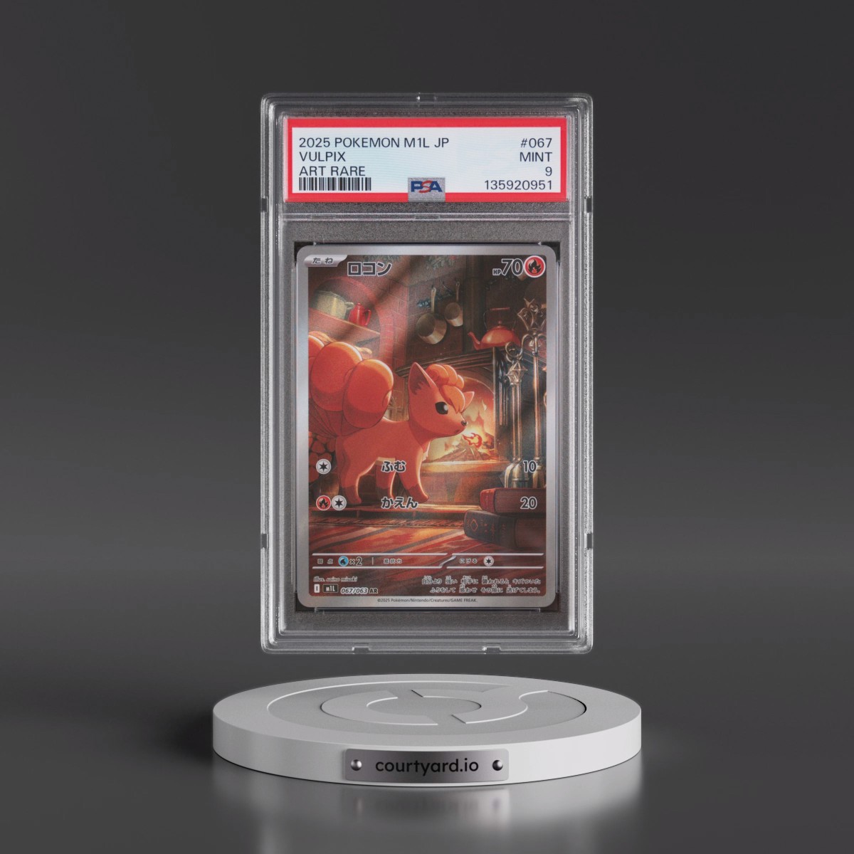 2025 Pokémon M1l-Mega Brave #067 Vulpix - Art Rare (PSA 9 MINT)