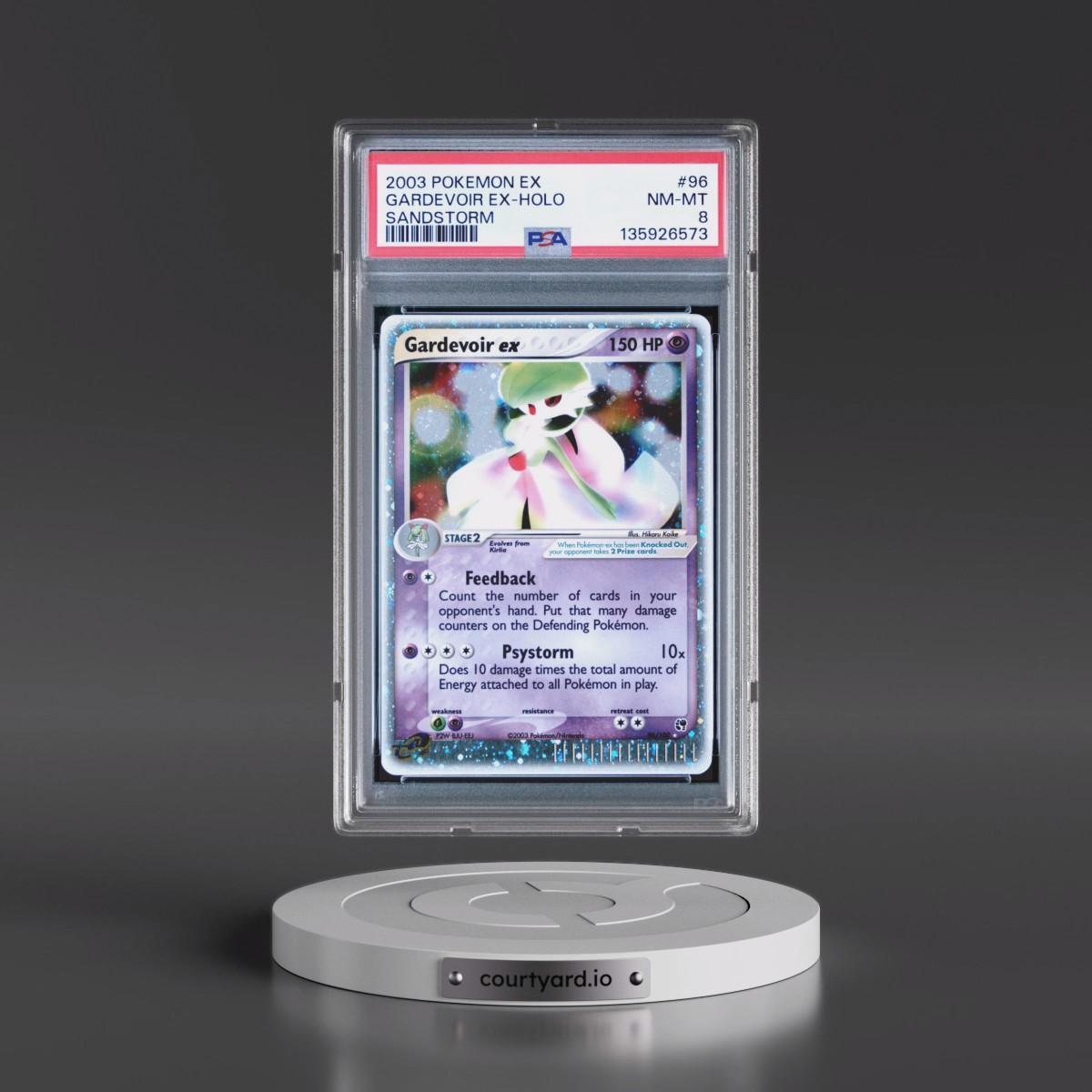 2003 Pokémon EX Sandstorm #96 Gardevoir EX - Holo Holo (PSA 8 NM-MT)