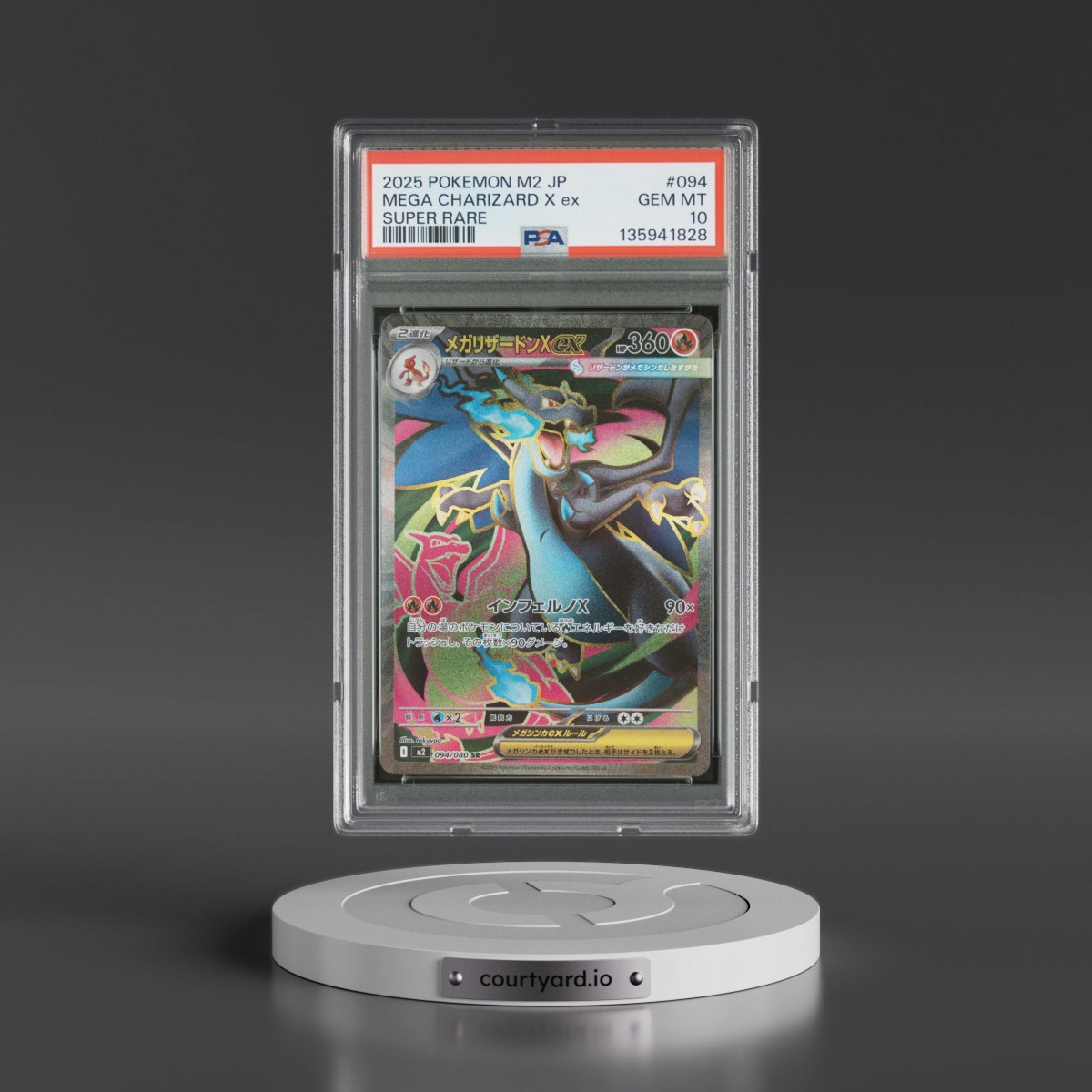 2025 Pokémon M2-Inferno X #094 Mega Charizard X EX - Holo Super Rare (PSA 10 GEM MINT)