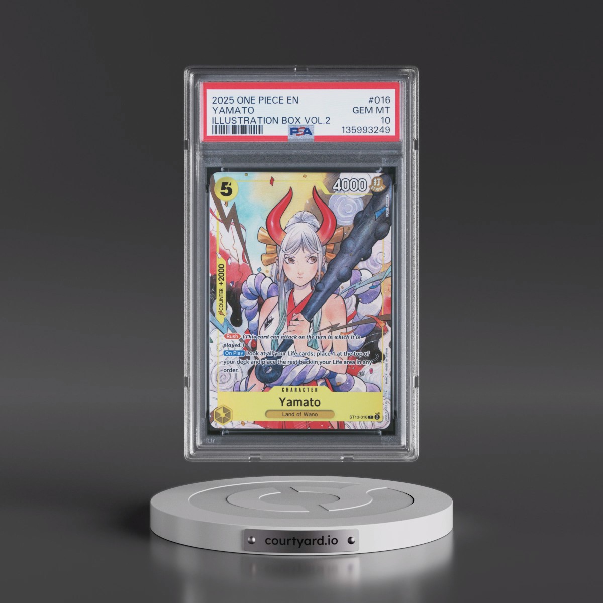 2025 One Piece Promos #016 Yamato - Illustration Box Vol.2 (PSA 10 GEM MINT)