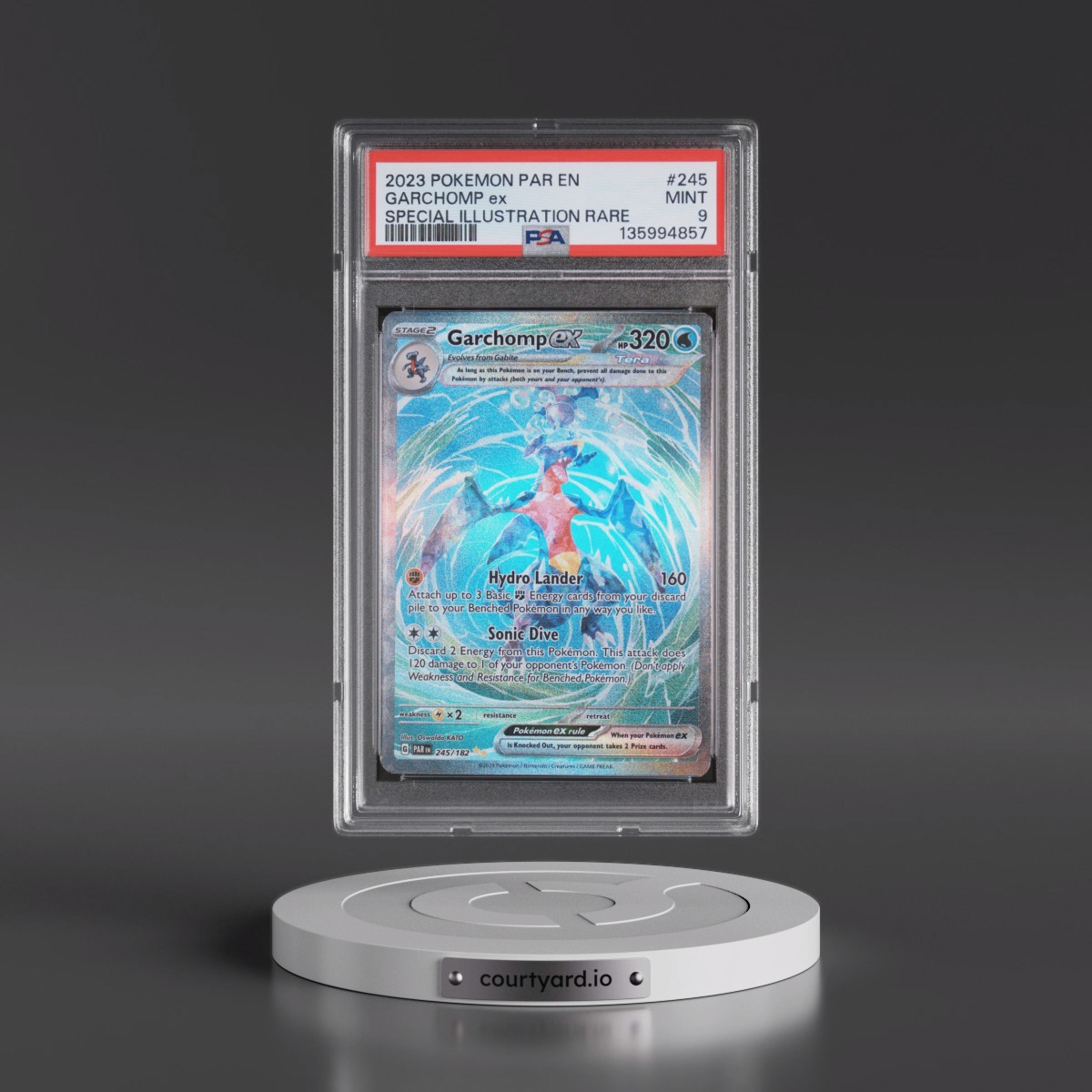 2023 Pokémon Par EN-Paradox Rift #245 Garchomp EX - Holo Special Illustration Rare (PSA 9 MINT)