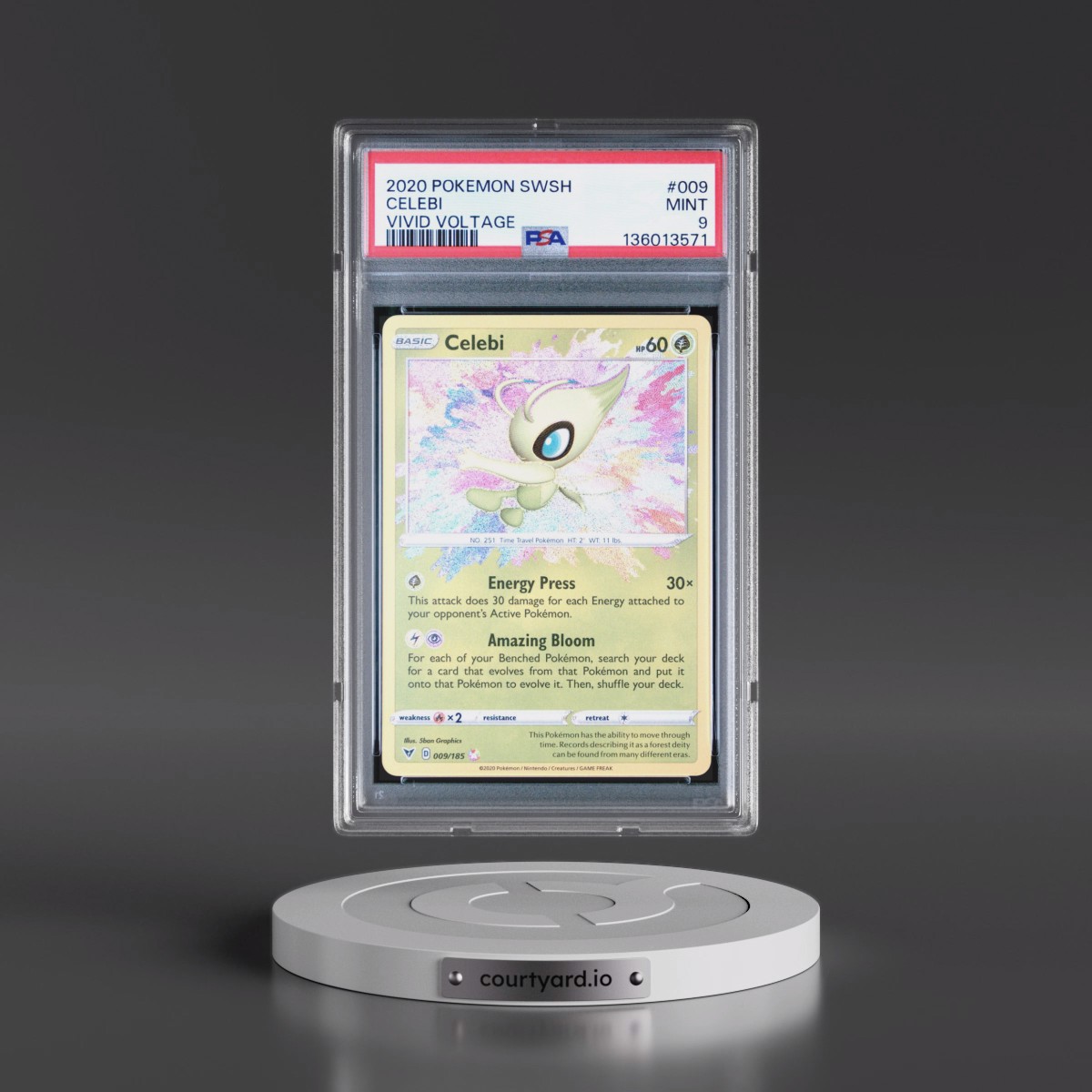 2020 Pokémon Sword & Shield Vivid Voltage #009 Celebi (PSA 9 MINT)