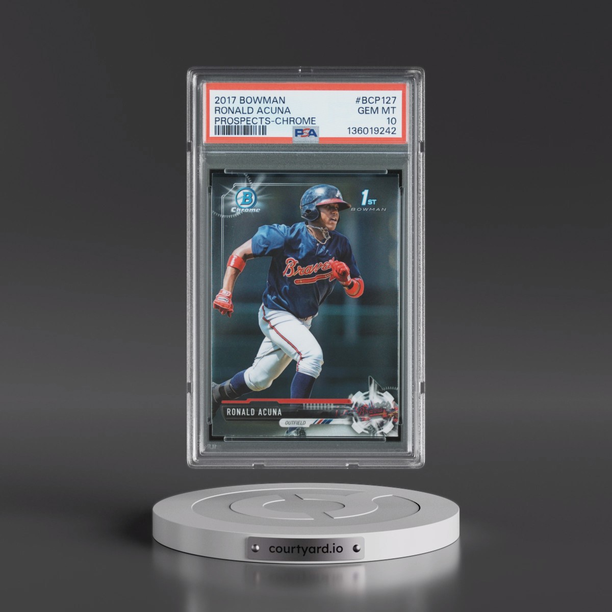 2017 Bowman Prospects #BCP127 Ronald Acuna - Chrome (PSA 10 GEM MINT)