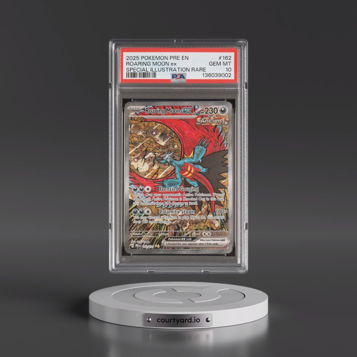 2025 Pokémon Pre EN-Prismatic Evolutions #162 Roaring Moon EX - Holo Special Illustration Rare (PSA 10 GEM MINT)