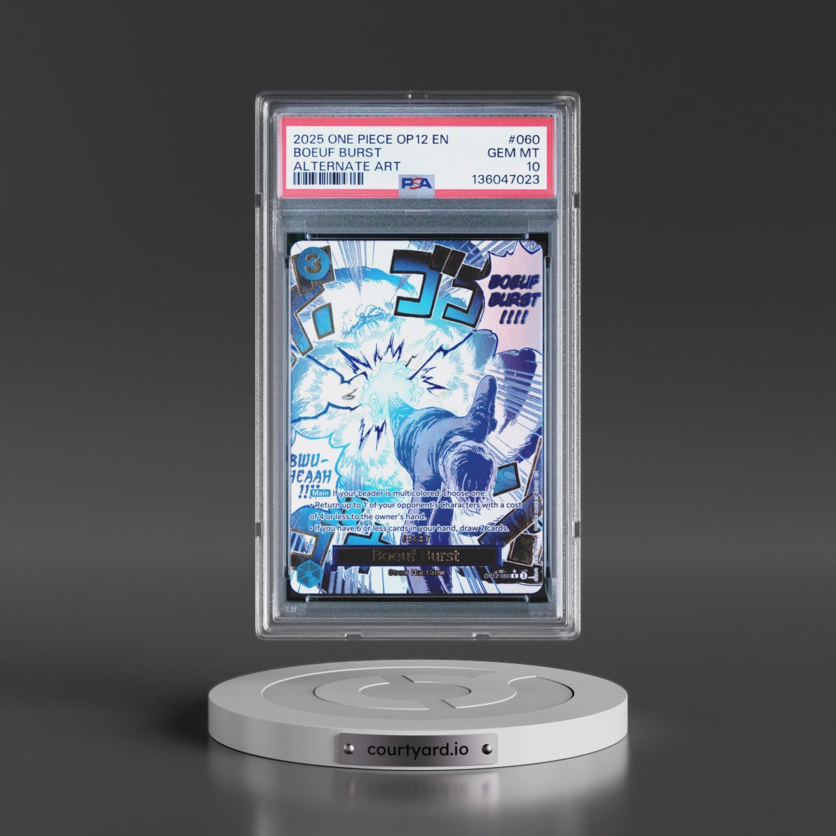 2025 One Piece OP12-Legacy of the Master #060 Boeuf Burst - Alternate Art (PSA 10 GEM MINT)