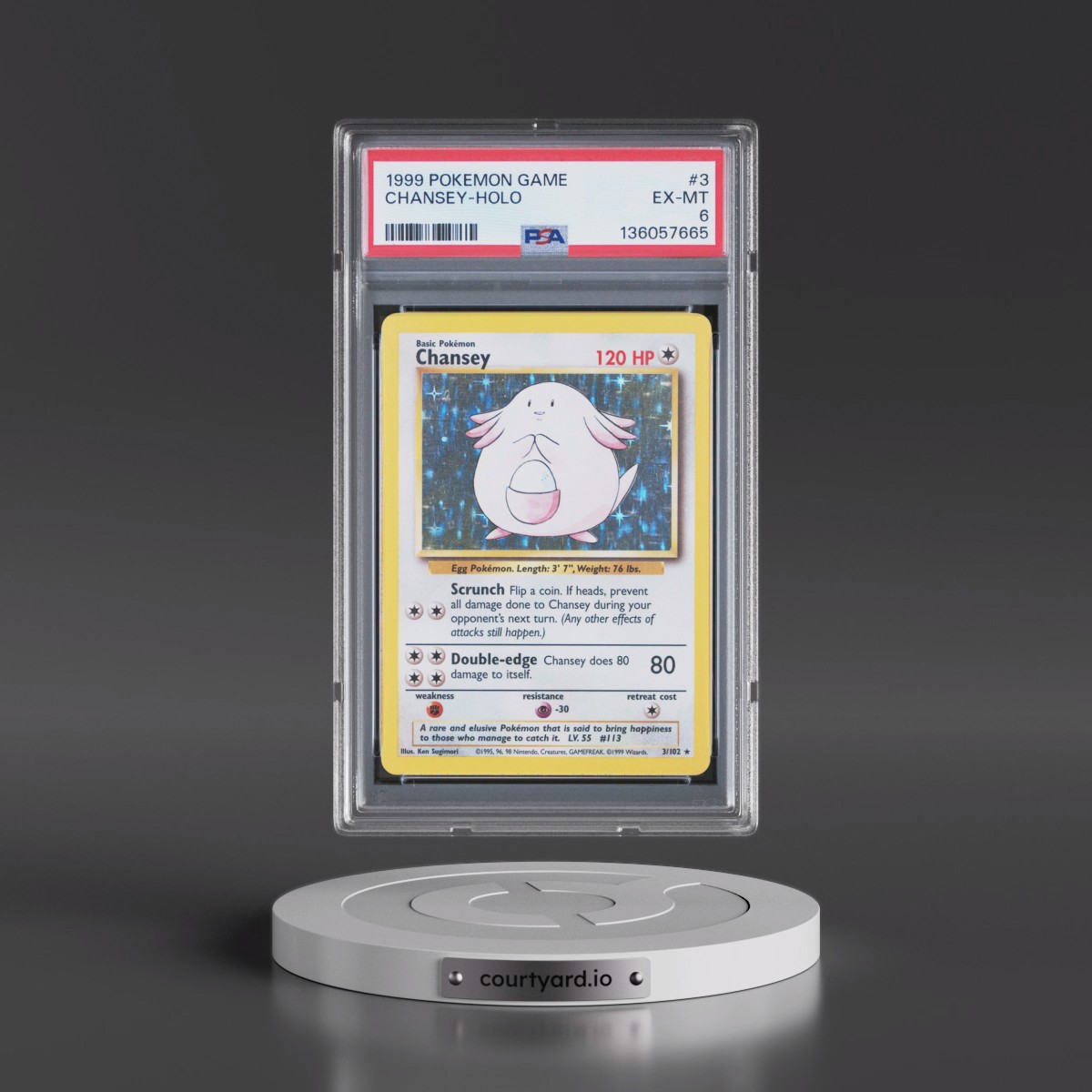 1999 Pokémon Game #3 Chansey - Holo (PSA 6 EX-MT)