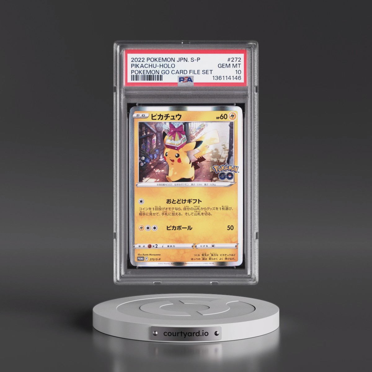 2022 Pokémon S Promo #272 Pikachu - Holo Pokemon Go Card File Set (PSA 10 GEM MINT)
