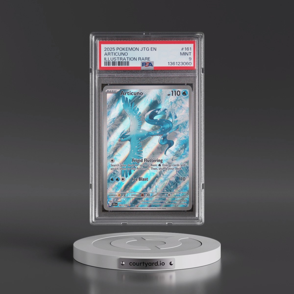 2025 Pokémon Jtg EN-Journey Together #161 Articuno - Illustration Rare (PSA 9 MINT)