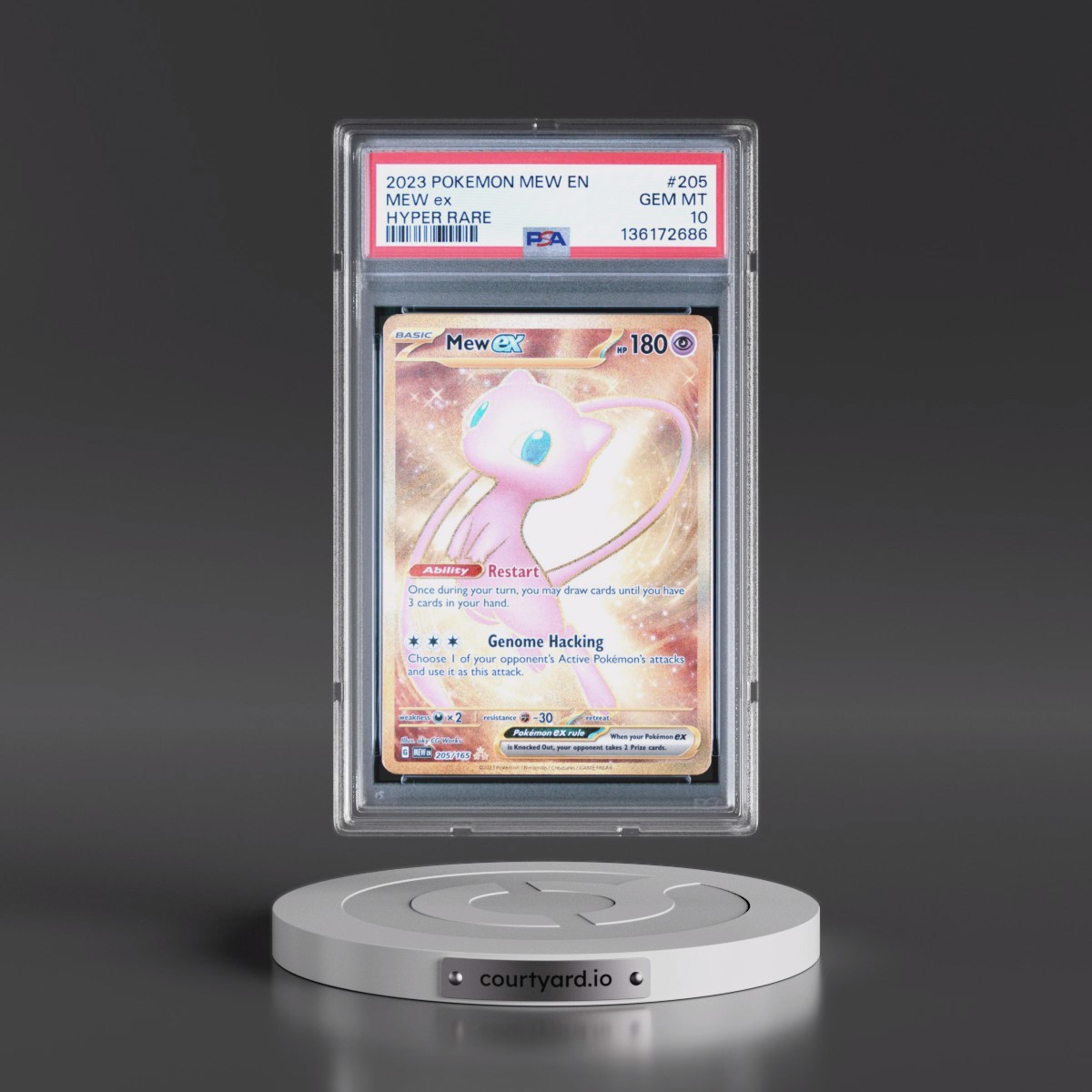 2023 Pokémon Mew EN-151 Mew EX - Holo Hyper Rare #205 PSA 10