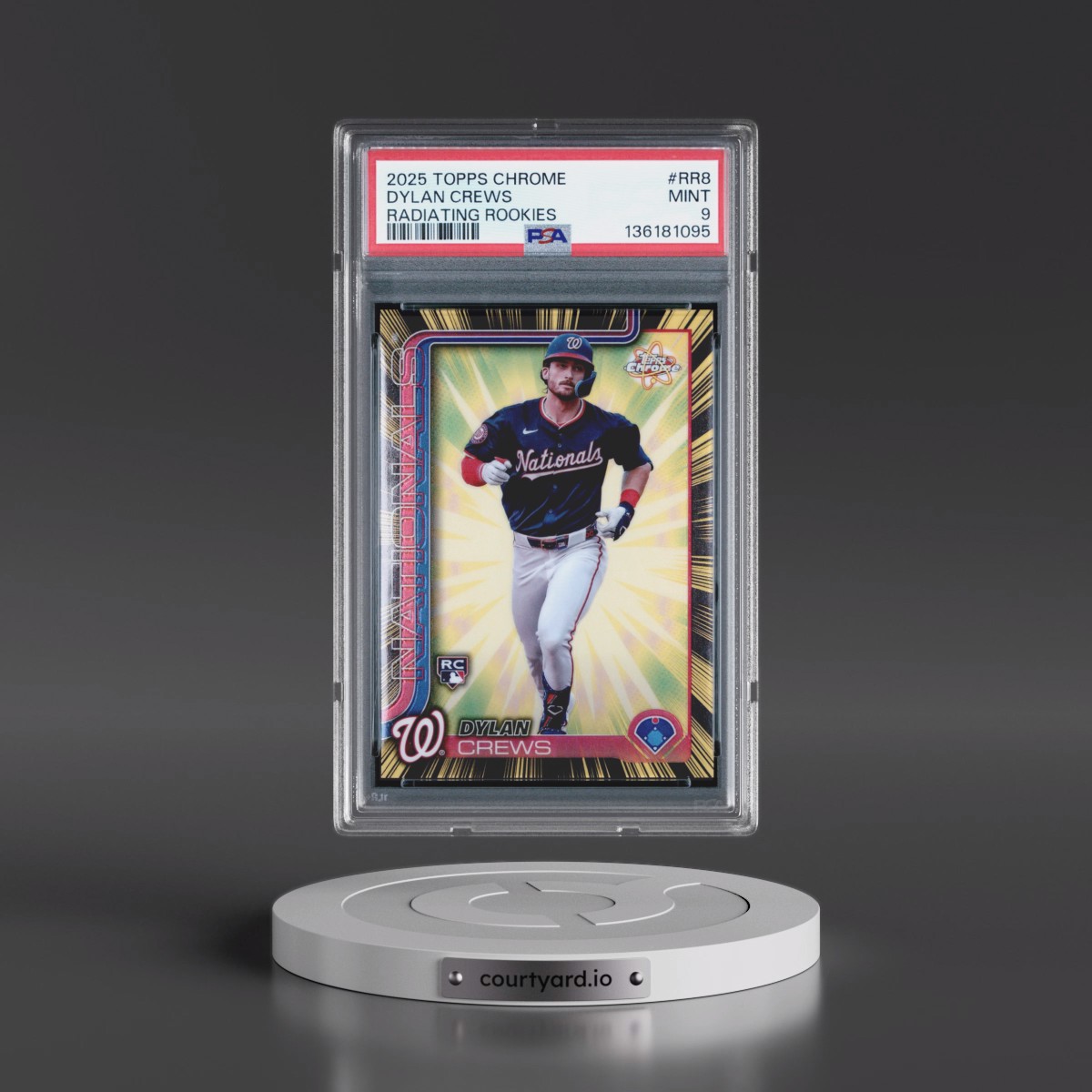 2025 Topps Chrome Radiating Rookies #RR8 Dylan Crews (PSA 9 MINT)