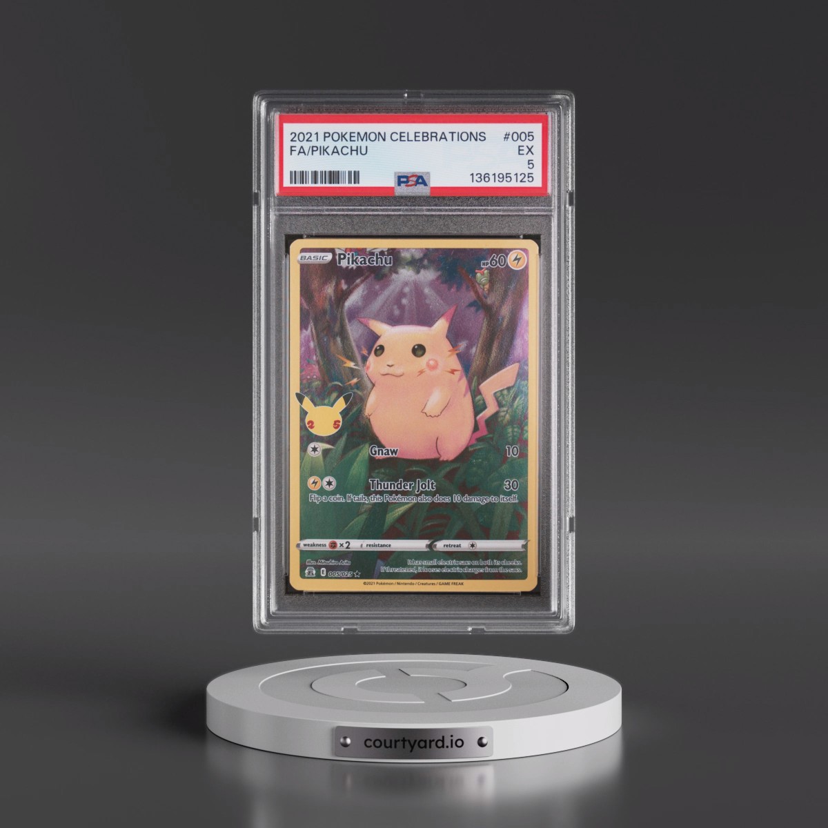 2021 Pokémon Celebrations #005 Pikachu - Full Art (PSA 5 EX)
