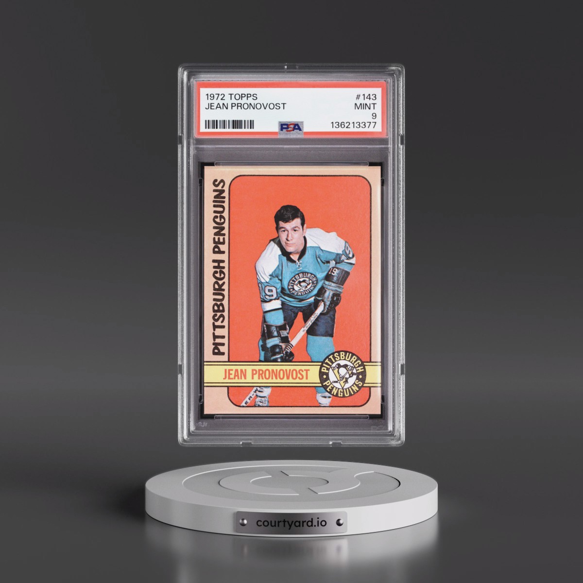 1972 Topps #143 Jean Pronovost (PSA 9 MINT)